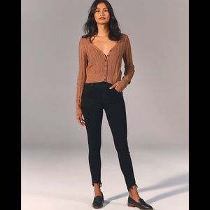 Abercrombie Simone High Rise Ankle Notched Hem Jeans